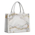 thumbnail image 1 of Large Capacity Tote Bag,White Gold Marble Pattern Handbag Fashion Luxury Tote Bag,15.7"x13"x 5.1" Inches,Laptop Compatible, 1 of 6