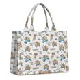 thumbnail image 1 of Large Capacity Tote Bag,White Highland Cow Blue Truck Pattern Handbag Fashion Luxury Tote Bag,15.7"x13"x 5.1" Inches,Laptop Compatible, 1 of 6
