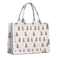 thumbnail image 1 of Large Capacity Tote Bag,White Highland Cow Floral Pattern Handbag Fashion Luxury Tote Bag,15.7"x13"x 5.1" Inches,Laptop Compatible, 1 of 6