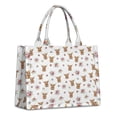 thumbnail image 1 of Large Capacity Tote Bag,White Highland Cow Flower Pattern Handbag Fashion Luxury Tote Bag,15.7"x13"x 5.1" Inches,Laptop Compatible, 1 of 6