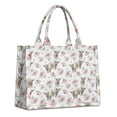 thumbnail image 1 of Large Capacity Tote Bag,White Highland Cow Flower Pattern Handbag Fashion Luxury Tote Bag,15.7"x13"x 5.1" Inches,Laptop Compatible, 1 of 6
