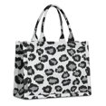 thumbnail image 1 of Large Capacity Tote Bag,White and Gray Of Leopard Print Handbag Fashion Luxury Tote Bag,15.7"x13"x 5.1" Inches,Laptop Compatible, 1 of 6