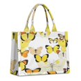 thumbnail image 1 of Large Capacity Tote Bag,Yellow Butterfly Pattern Handbag Fashion Luxury Tote Bag,15.7"x13"x 5.1" Inches,Laptop Compatible, 1 of 6