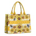 thumbnail image 1 of Large Capacity Tote Bag,Yellow Dot Sunflower Bee Pattern Handbag Fashion Luxury Tote Bag,15.7"x13"x 5.1" Inches,Laptop Compatible, 1 of 6