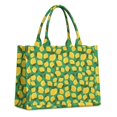 thumbnail image 1 of Large Capacity Tote Bag,Yellow Lemon Fruit Dots Green Pattern Handbag Fashion Luxury Tote Bag,15.7"x13"x 5.1" Inches,Laptop Compatible, 1 of 6