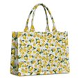 thumbnail image 1 of Large Capacity Tote Bag,Yellow Lemon Fruit Leaves Beige Pattern Handbag Fashion Luxury Tote Bag,15.7"x13"x 5.1" Inches,Laptop Compatible, 1 of 6