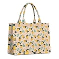 thumbnail image 1 of Large Capacity Tote Bag,Yellow Lemon Fruit Leaves LightPink Pattern Handbag Fashion Luxury Tote Bag,15.7"x13"x 5.1" Inches,Laptop Compatible, 1 of 6