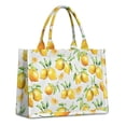 thumbnail image 1 of Large Capacity Tote Bag,Yellow Lemon Fruit Slices White Pattern Handbag Fashion Luxury Tote Bag,15.7"x13"x 5.1" Inches,Laptop Compatible, 1 of 5