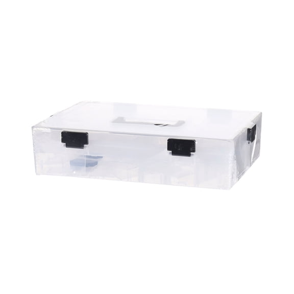 Large Capacity Toy Building Block Storage Box, Stackable Detachable Organizer with Snap Lids for Playrooms, Bedrooms and Travel