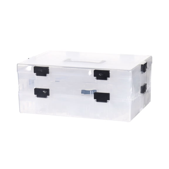 Large Capacity Toy Storage Box, Detachable and Multi-Layer Organizing Container for Building Blocks and Small Items, Secure Buckle Design for Playroom Bedroom and Classroom Organization