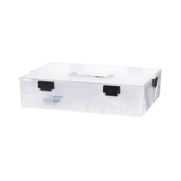 Large Capacity Toy Storage Box, Detachable and Multi-Layer Organizing Container for Building Blocks and Small Items, Secure Buckle Design for Playroom Bedroom and Classroom Organization