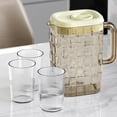 thumbnail image 1 of Large Capacity Transparent Beverage Dispenser with Lid and Handle for Home Use, Leak-Proof Pitcher for Iced Drinks Tea and Refreshments Easy Pour Kitchen, 1 of 6