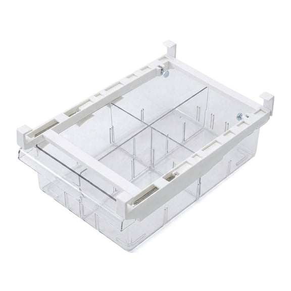 Large Capacity Transparent Fridge Under Shelf Drawer Pull Out Refrigerator Drawer Organizer for Cheese, Deli Meat, Drinks, Fruit & Vegetable