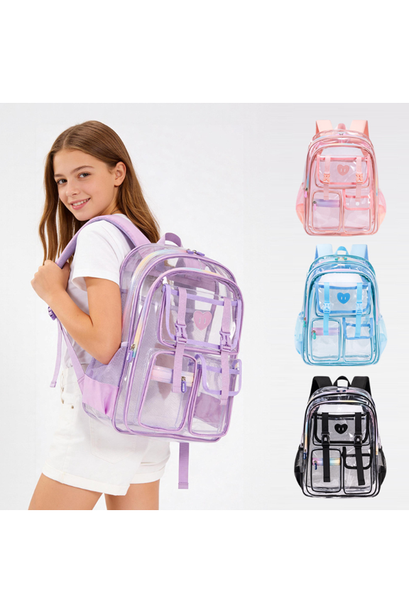 Large-Capacity Transparent Jelly Backpack: Instagram-Style Student Backpack, Large Capacity, Multiple Colors
