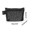 thumbnail image 1 of Large-Capacity Transparent Mesh Coin Purse | 3D Triangular Nylon Key Bag with PVC Clip | Multi-Use Card Case & Small Item Organizer | 1 PC, 1 of 2
