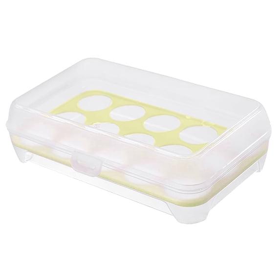 Food Storage Large Capacity Egg Holder for Refrigerator with Clear Egg Organizer for Fresh Storage in Fridge Easy and Organization