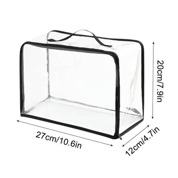 Large Capacity Transparent Storage Bag Visual Organizer Three Dimensional Portable Box Plastic Durable Clothes Quilt Camping Moving Dorm