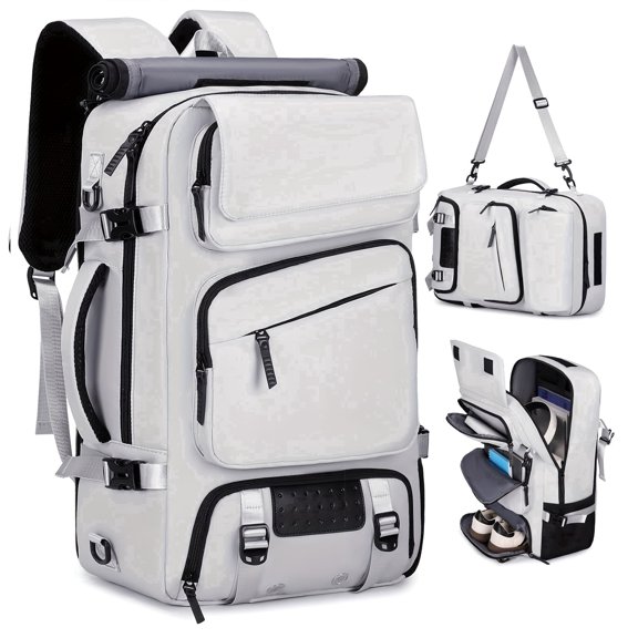 Large-Capacity Travel Backpack for Women | Unisex, Airline-Approved, with Shoe Compartment, Suitable for Business, Work, Gym, and Weekend Trips, Adjustable Strap, Solid Color, Casual Style