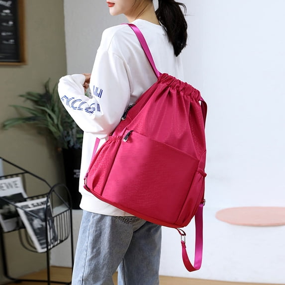 Large Capacity Travel Backpack for Men Women Sports Bag Lightweight Durable Drawstring Football Gym Hiking Mountaineering Cycling