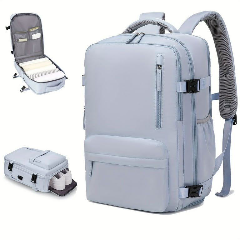Large Capacity Travel Backpack with Shoe Compartment and Charging Port Waterproof Laptop Daypack for Fashionable Commuters Walmart