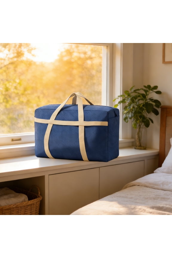 Large Capacity Travel Bag Non-Woven Fabric Moving Packing Bag – Waterproof Luggage Bag with Reinforced Handle for Travel Moving