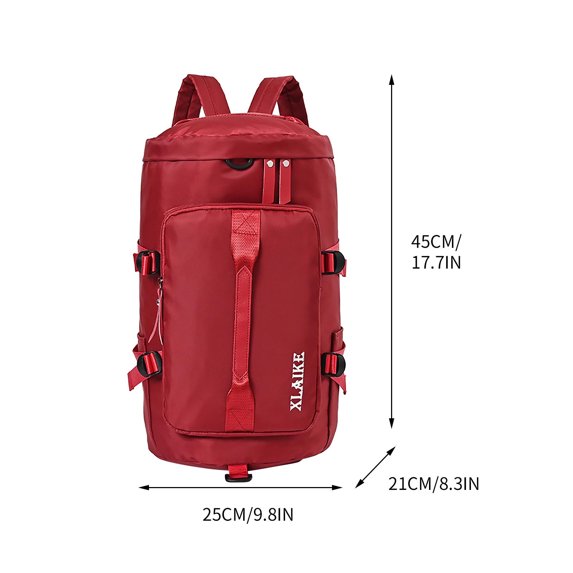 Large Capacity Travel Bag, Waterproof Rugged Weekender Bag Backpack, Travel Sport Swimming Bag Short Trip Yoga Sport Gym Backpack, Weekend Overnight Bag for Men and Women, Pink