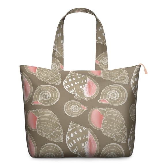 Large Capacity Travel Bag with Seashell and Beach Shell Designs, Lightweight Nautical Weekender Bag for Tropical and Marine Life Trips