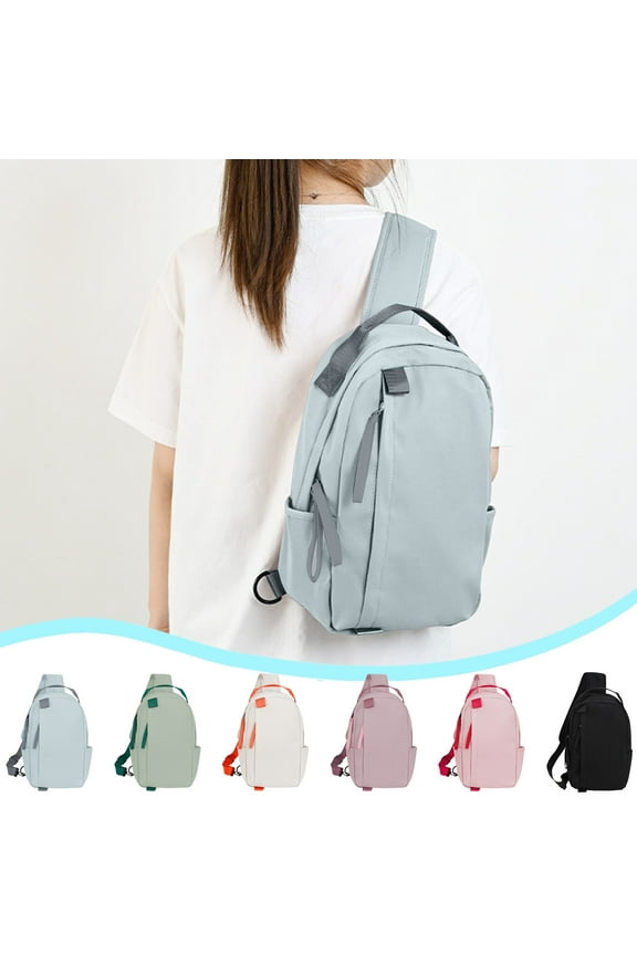 Large Capacity Travel Chest Bag | Unisex Nylon Crossbody Shoulder Backpack | Lightweight Sports Cycling Sling Bag | Multiple Colors | Adjustable Strap | 35x21x10cm