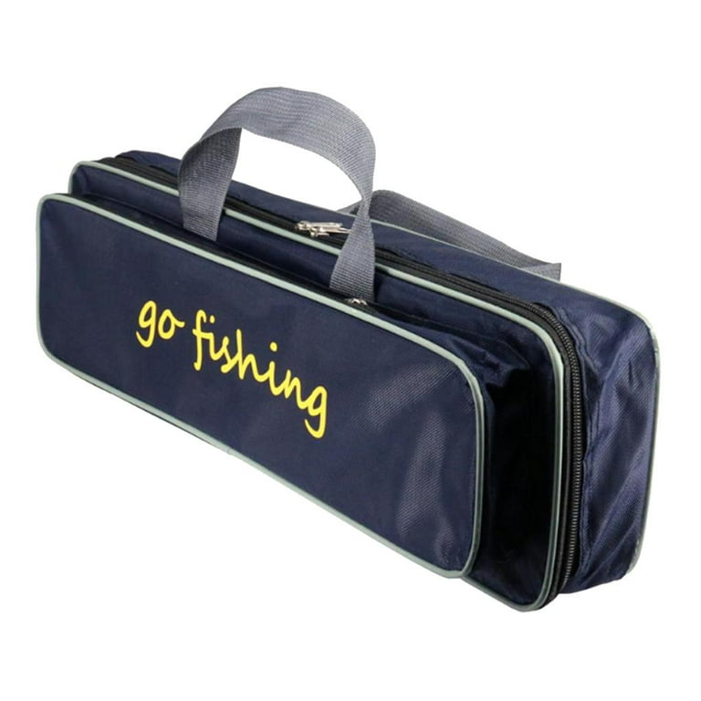 Large Capacity Travel Fishing Rod Reel Case with Double Zippers