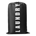 thumbnail image 1 of Large Capacity Travel Laundry Bag Drawstring Closure Dirty Clothes Organizer Holds Laundry Hamper For Home Vacation Laundry Basket Black 36*24*24 In, 1 of 9