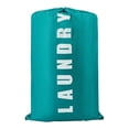 thumbnail image 1 of Large Capacity Travel Laundry Bag Drawstring Closure Dirty Clothes Organizer Holds Laundry Hamper For Home Vacation Laundry Basket Blue 36*24*24 In, 1 of 9