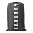 thumbnail image 1 of Large Capacity Travel Laundry Bag Drawstring Closure Dirty Clothes Organizer Holds Laundry Hamper For Home Vacation Laundry Basket Grey 36*24*24 In, 1 of 9
