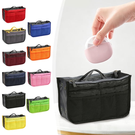 Large Capacity Travel Organizer Bag with Multiple Compartments and Transparent Mesh Pockets, Durable Polyester Double-Zip Storage for Toiletries, Electronics, and Accessories