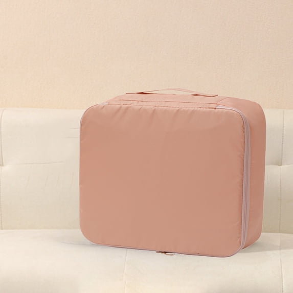 Large Capacity Travel Organizer Bag with Mesh Compartments for Clothes and Shoes, Foldable Packing Cube for Suitcase