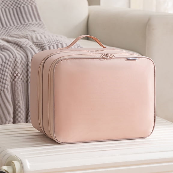 Large Capacity Travel Shoe Bag | 3-Layer Partition Storage for 3-4 Pairs | Water-Resistant & Dirt-Resistant Twill Fabric | Hanging Organizer for Suitcase | Fits Sneakers & Heels