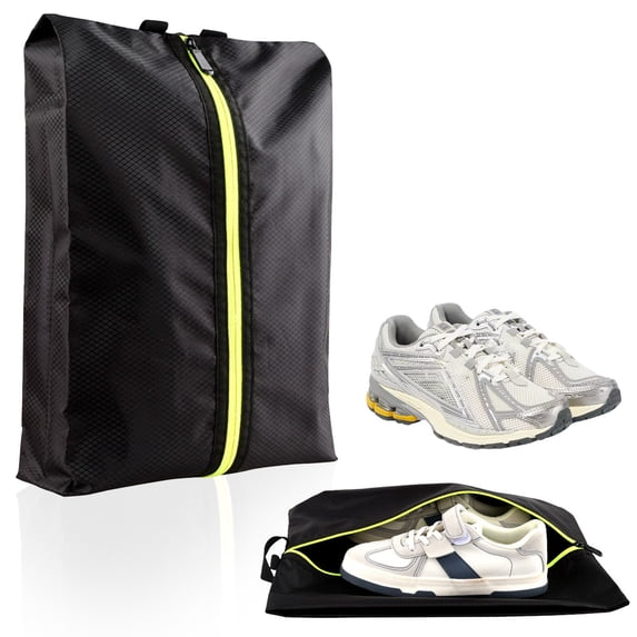 Large Capacity Travel Shoe Bag, Waterproof Dustproof Shoe Organizer for Suitcase or Gym Bag, Heavy Duty Shoe Pouch Fits 1 Pair Adult Shoes Sneakers Boots, Black, By Tanuke store
