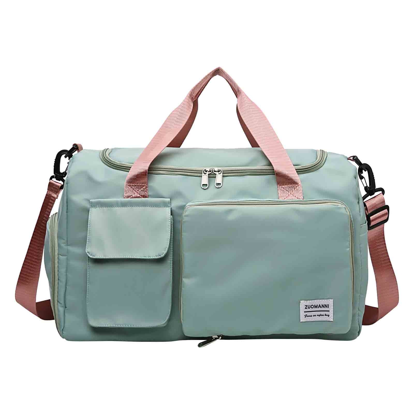 Large-Capacity Quilted Embroidered Thread Handle Crossbody Storage Travel Bag
