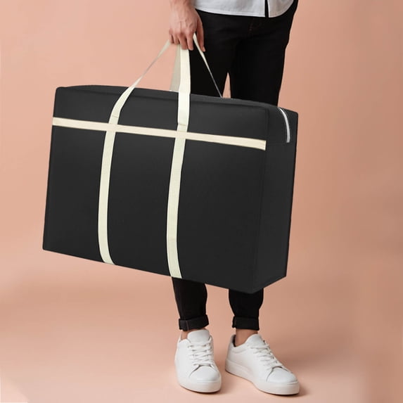 Large Capacity Travel Storage Bag, Non-Woven Duffel Bag for Quilts, Clothes and Personal Items, Portable, Waterproof, Foldable Organizer for Moving, Travel, Camping and Storage