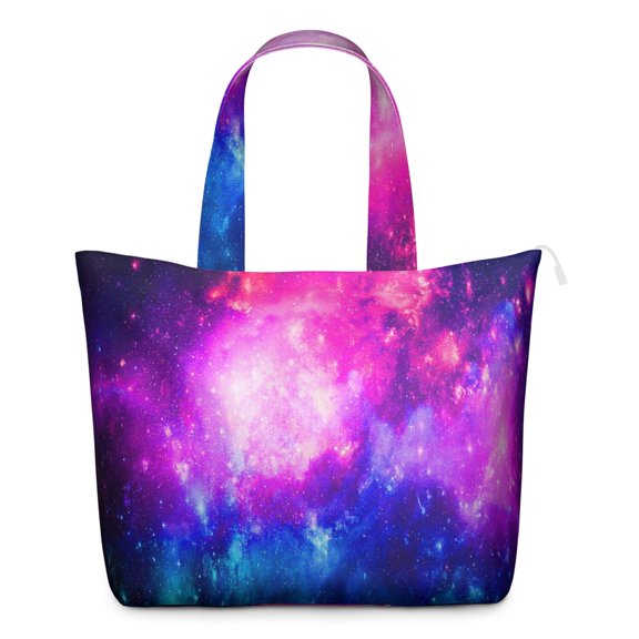 Large Capacity Travel Tote Bag with Moon Stars Star Constellation Design Lightweight Weekender Bag with Adjustable Strap for Business Gym