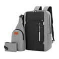 thumbnail image 1 of Large Capacity USB Backpack Three Piece Set for School Outdoor Travel Computer Bag with Shoulder Strap Tote Crossbody Storage Men Women, 1 of 2