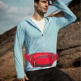 thumbnail image 1 of Large Capacity Universal Fanny Pack - Stylish Nylon Chest Bag for Men & Women, Ideal for Shopping, Sports, and Outdoor Activities - Red, 1 of 6