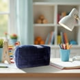thumbnail image 1 of Large Capacity Velvet Cosmetic Bag - Cute Girlish Portable Multi-Functional Storage Bag, Soft Easter Decor Organizer, Durable Travel Makeup Bag for Cosmetics Stationery & Small Items, 7*4in, Blue, 1 of 8