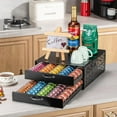 thumbnail image 1 of Large Capacity Vertuo Pod Holder Coffee Organizer with 2 Tier Drawer for, 1 of 8