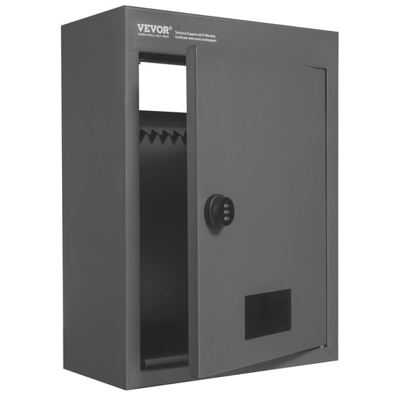 Large Capacity Wall Mount Mail Drop Box with Resettable Combo Lock, Weather-Resistant Steel for Secure Package & Parcel Receival(2.8-7.9")