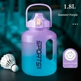 thumbnail image 1 of Large Capacity Water Bottle Big Belly Cup Sports Water Bottle Ton Ton Bucket Student Portable Plastic Space Cup,With Straw and Dual-Use Lid Half Gallon Jug With Handle,1.8L, 1 of 6