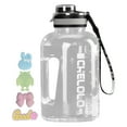 thumbnail image 1 of Large Capacity Water Bottle with Handle Leakproof PC Motivational Jug for Summer Activities Ideal for Outdoor Adventures and Fitness for Men and Women, 1 of 9