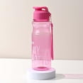 thumbnail image 1 of Large Capacity Water Bottles, Clear Plastic Water Bottle, Bpa Free Water Bottle, Portable Water Bottle, Pet Plastic, Pink, Cold Drinks, Gym Water Bottle, Hiking Water Bottle,, 1 of 5