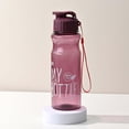 thumbnail image 1 of Large Capacity Water Bottles, Plastic Water Bottles, Bpa Free Water Bottle, Flip top Water Bottle, 8 in, Cold Water Bottle, deep Plum, Pet Construction, Outdoor Activities, Sports, 1 of 5