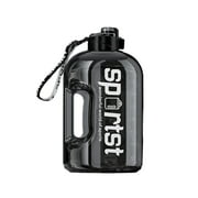 Large Capacity Water Cup, Portable and Lightweight, Eco-Friendly Material for Outdoor Use, 4000ml Big Belly Sports Water Bottle, Includes Carrying Rope, Straw, and Leather Case