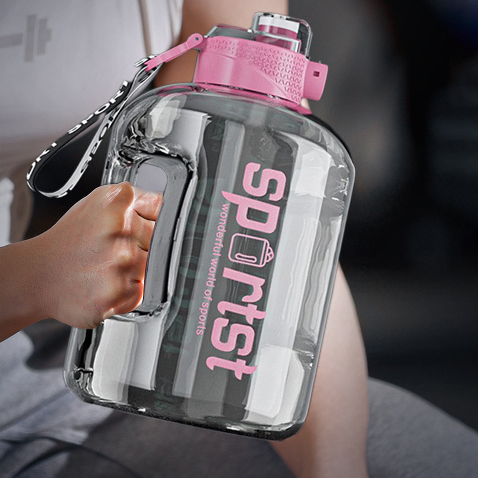 Large Capacity Water Cup Ton Barrel Sports Fitness Male Female Portable Plastic Space Pot Big Belly Water Cup Labor Day Water Cup, Sports Fitness Water Bottle, Sleek Modern Design, Hydration